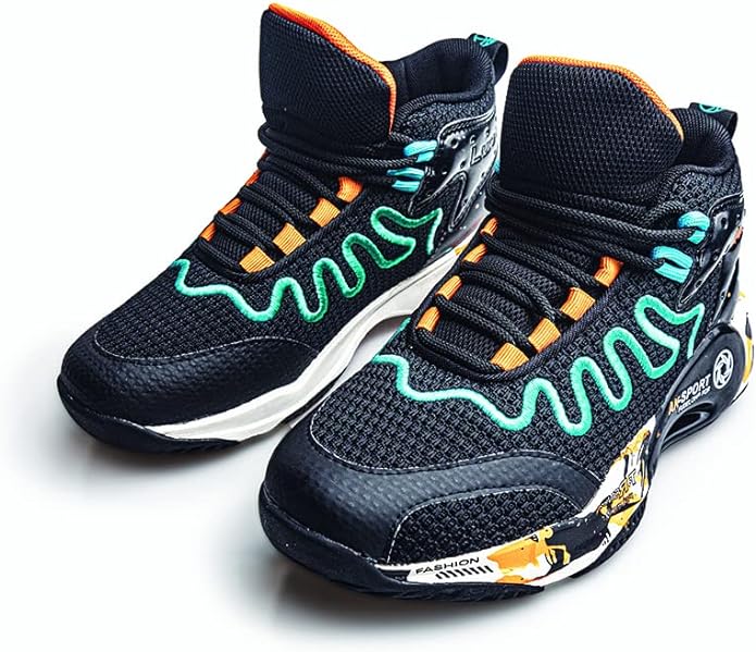 LUCKY-KIDS-Basketball-shoes-boys-trainers-childrens-trainers-high-top-outdoor-sports-shoes-anti-skid-breathable - Image 2