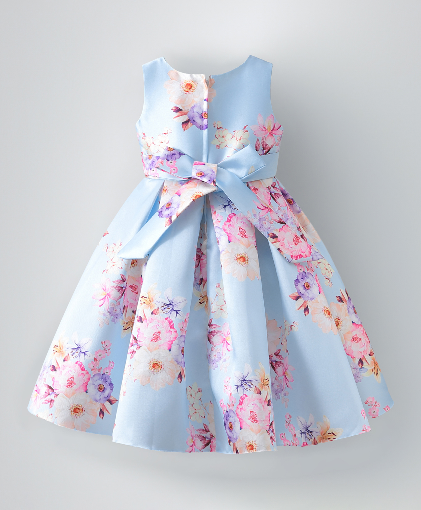 Kookie Kids Floral Print Party Dress - Blue