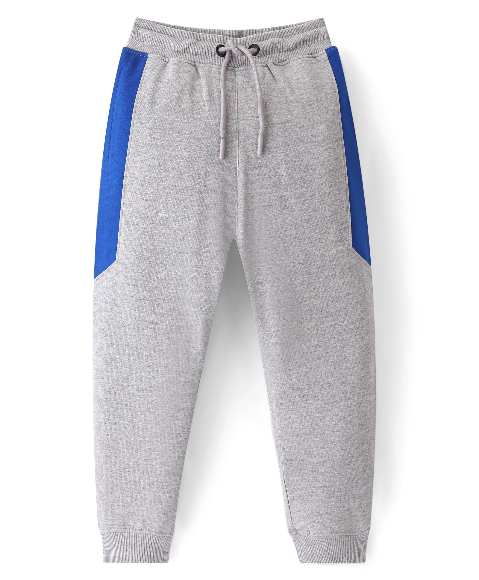 Primo Gino 100% Cotton Knit Full Length Solid Color Track Pant Pack Of 3 - Blue & Grey - Image 2